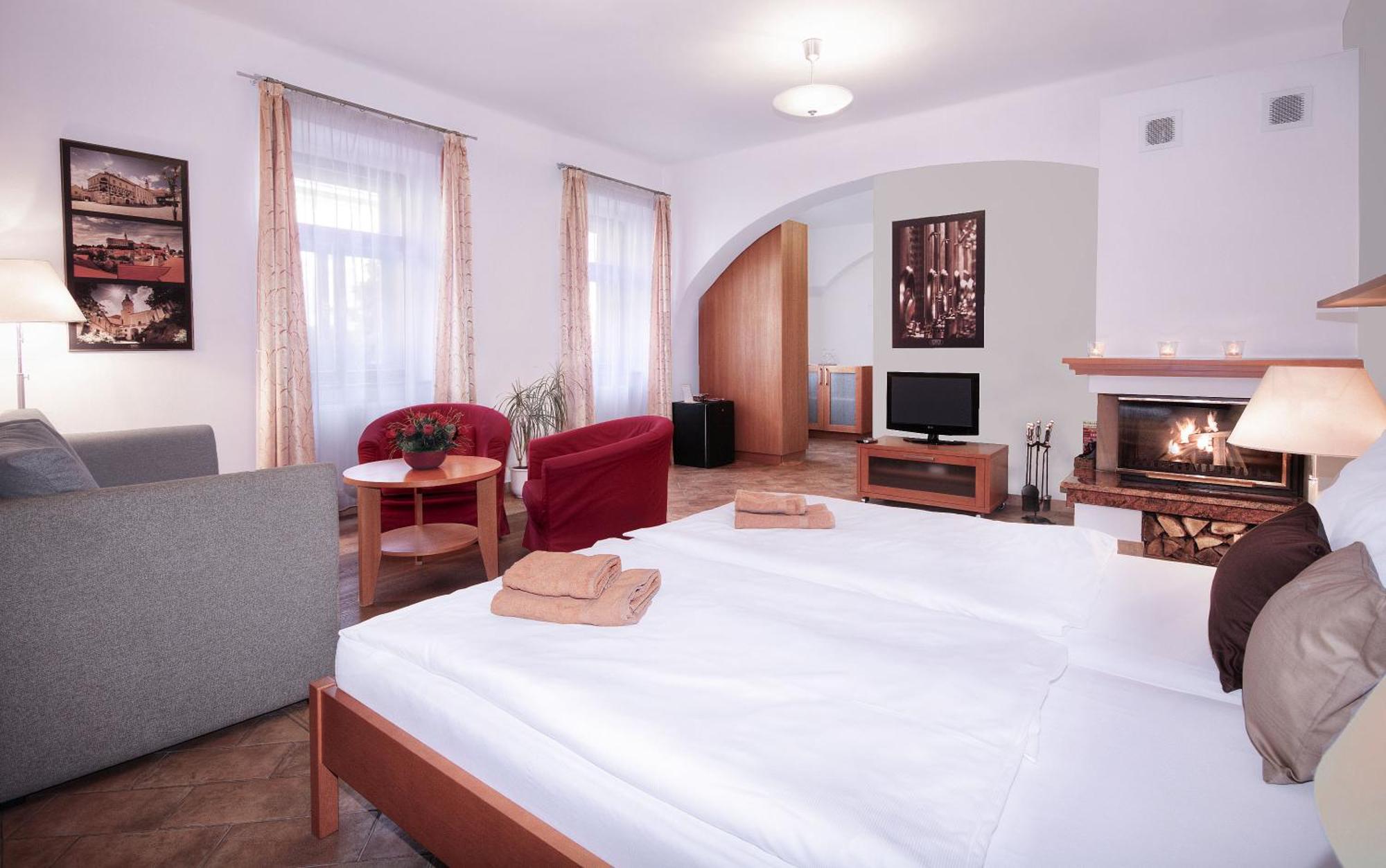 Pokój dwuosobowy z kominkiem